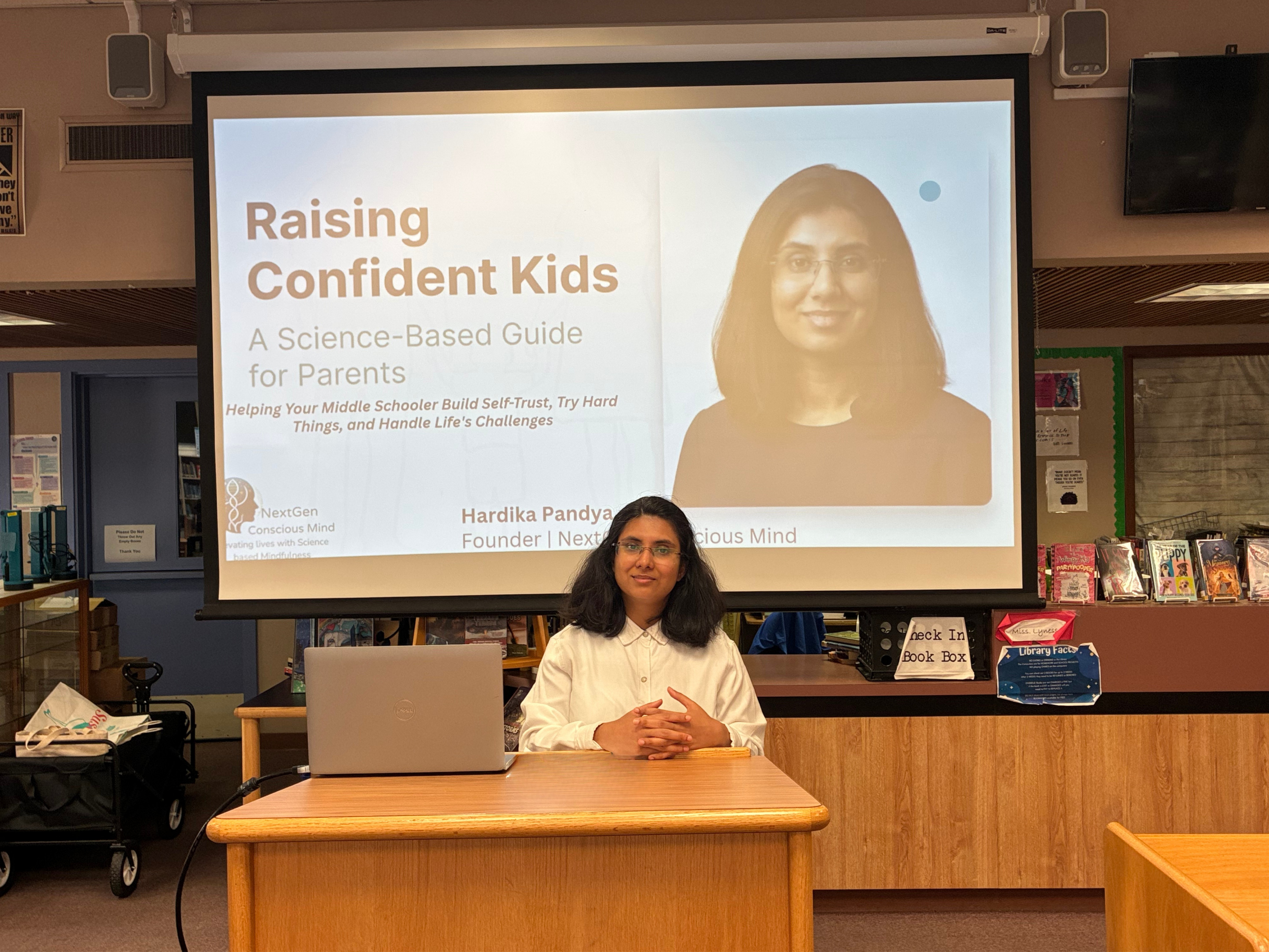 Parents participating in the Raising Confident Kids workshop at Newark Middle School PTSA
